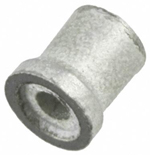 Simple freed-through capacitors can be press-fit Simple feed-through capacitors